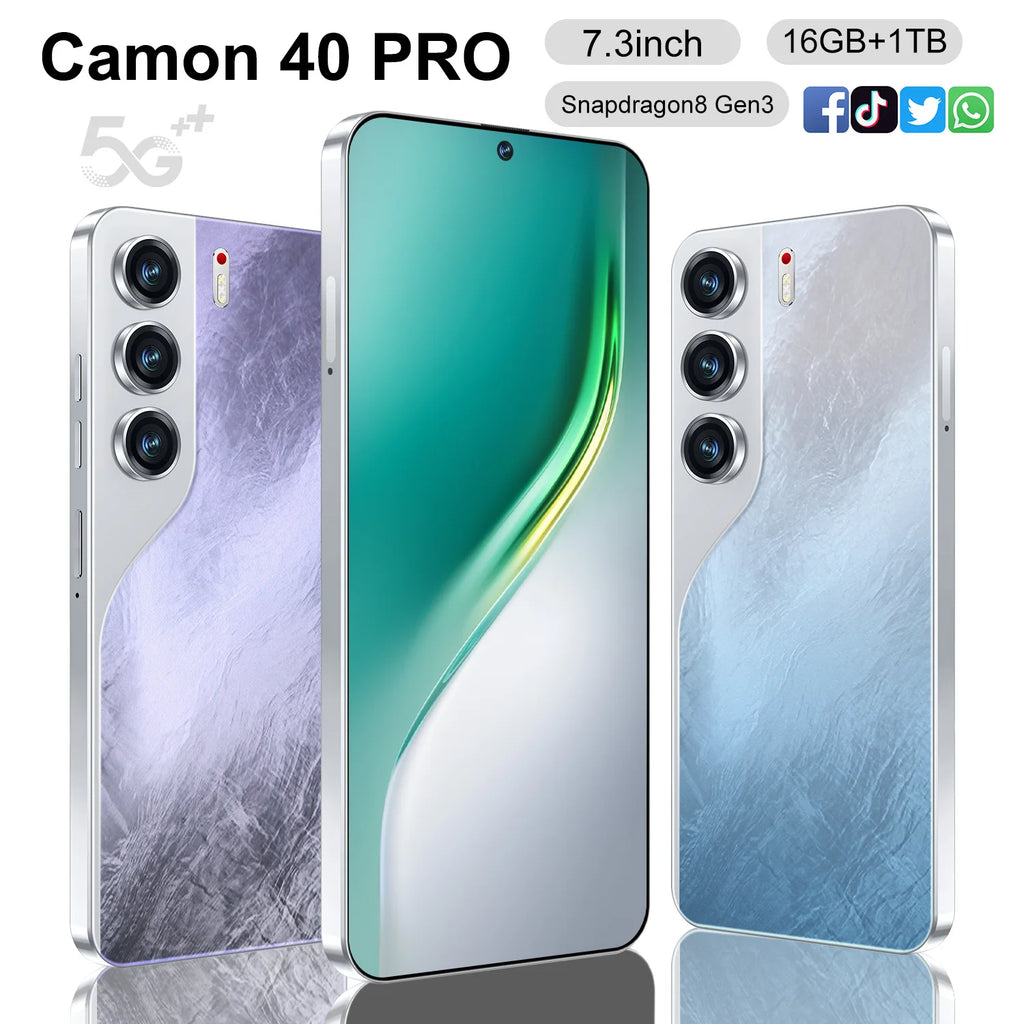 2025 Camon 40 Smartphone High Quality 5G 16GB 1TB Large HD Screen 108MP Rear Camera English Speaking Cellular (CDMA LTE)
