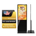MWE Free Shipping US Warehouse DDP Price 43 55"Touch Screen 2K Indoor Floor Standing Totem LCD Advertising Digital Signage Kiosk