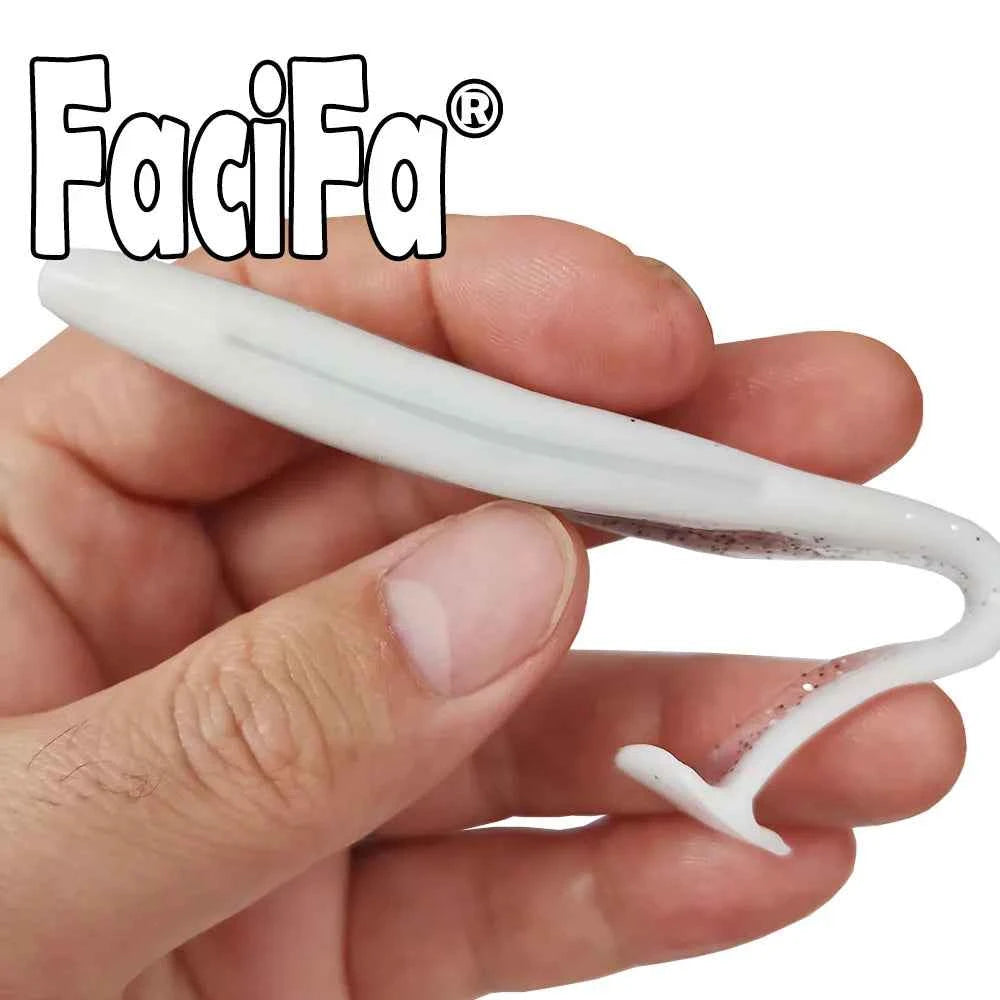 50pcs Soft Lure Silicone Bait Shad Wobbler Fishing lure Sea Worm Swimbait Streamer Silicone Lure spinnerbait Fishing accessories