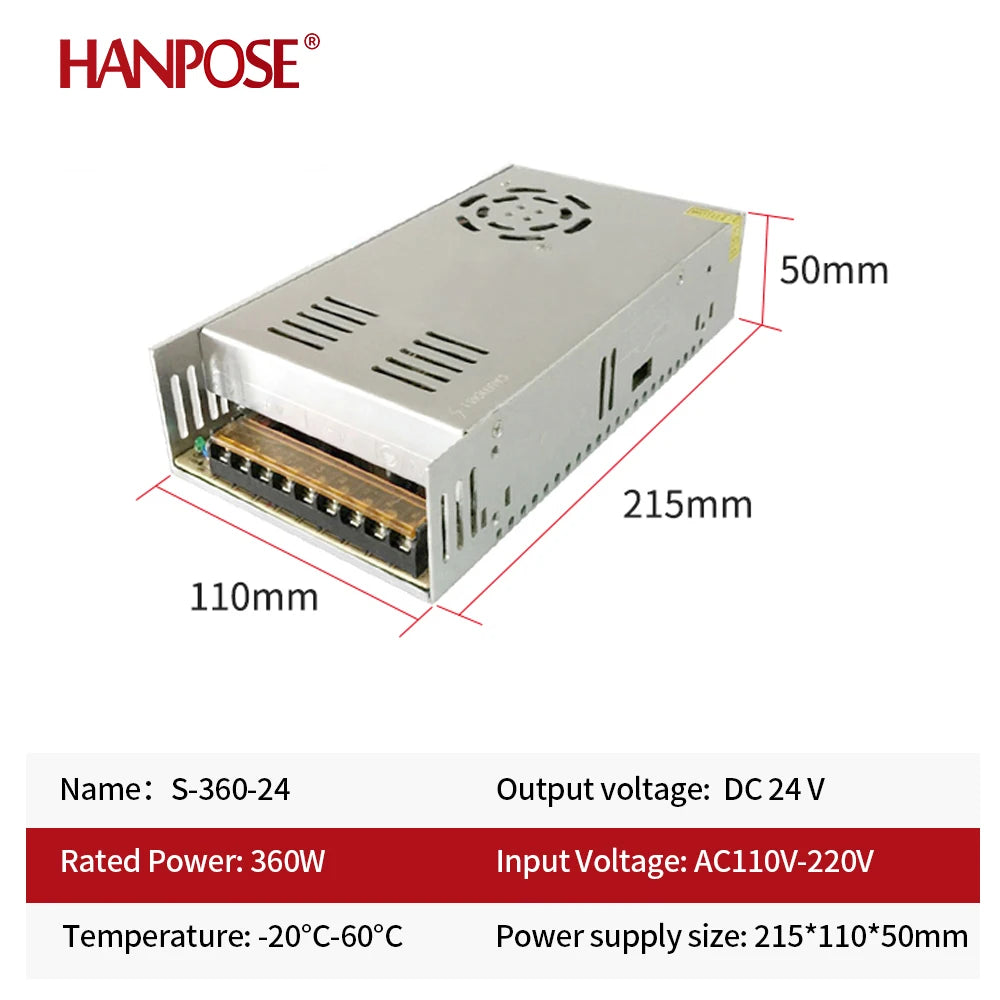 5A 12-1000W Switch Power Adapter Stepper Motor Nema17/23/ Power Supply LED Light Strip Monitoring 3D Printer Monitor Equipment
