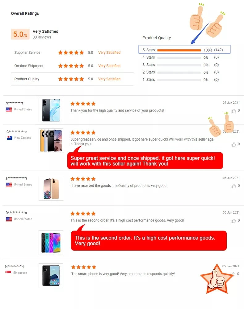Manufacture Premium Quality Stylish Smartphone HD Modern Smartphone Mobile Phones
