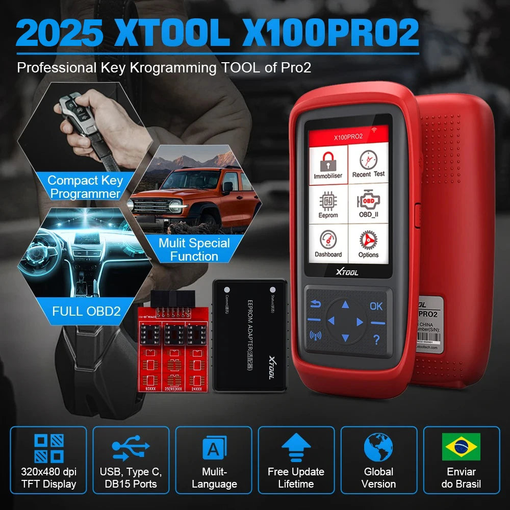 USA Warehouse X100 PRO2 XTOOL Obd2 Scanner Key Programmer Machine for Programming Car Keys 2026 New Factory Price