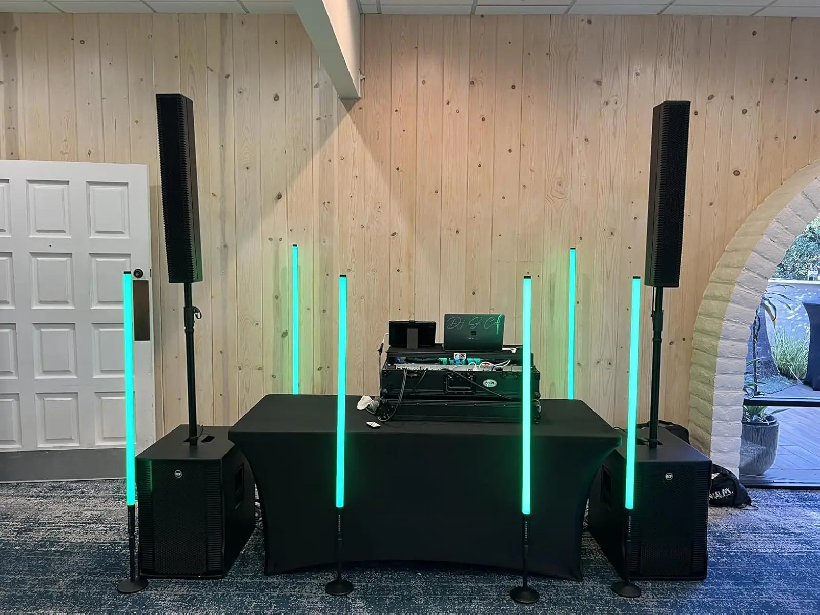 USA Free Shipping 6Pack 5000mAh Battery 4ft RGB Led Tube Light Bar Stand Wiht case for Video Wedding Party DJ Stage Lighting