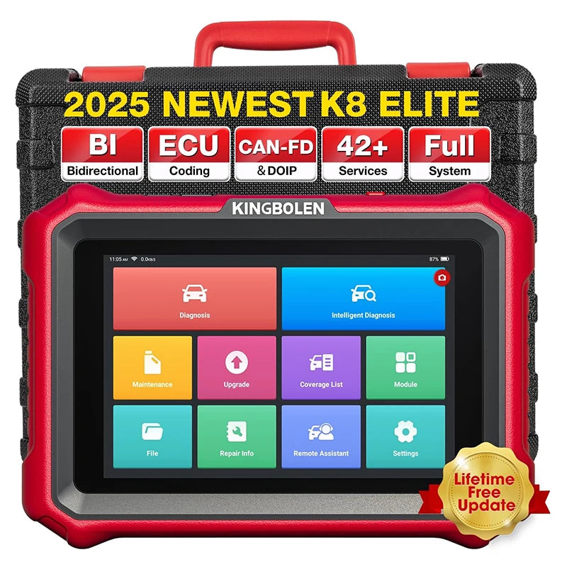 USA EU Warehouse Kingbolen K8 Elite Full Systems Bidirectional Scan Tool Wired OBD2 Scanner Car Scanner Free Update