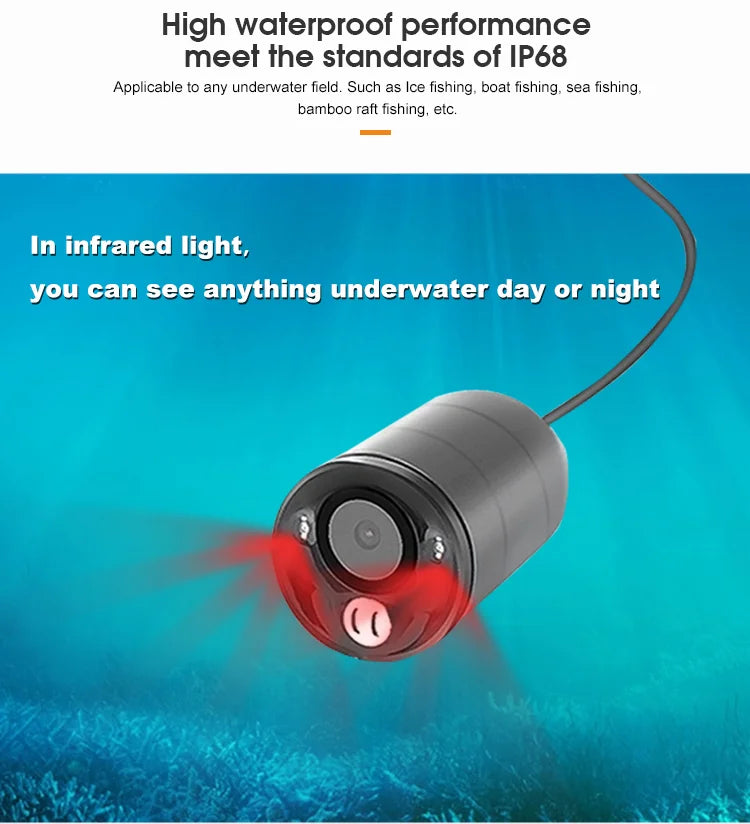HR-5025D Custom Printed Portable High Quality Durable 25M 5Inch Sea Winter Ice Fishing Underwater Camera Video Recording Fish