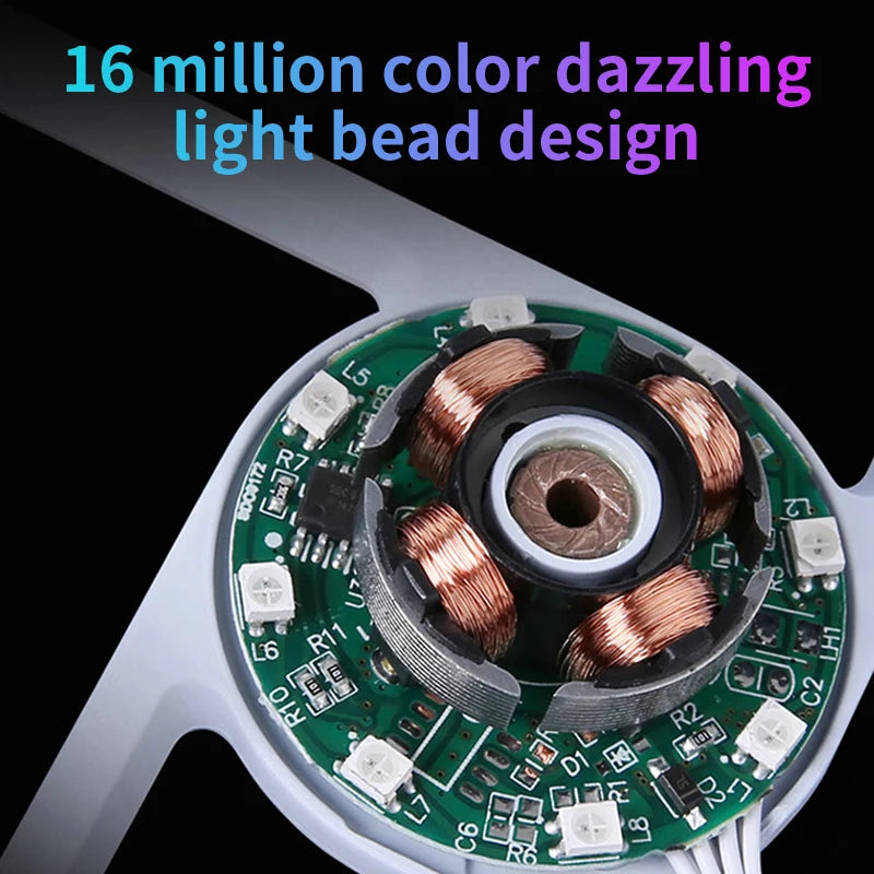 Lovingcool Computer PC Case Fan 12cm PC Luminous Led Cooling RGB Silent LED Plastic Cooling Fan for Computer Case