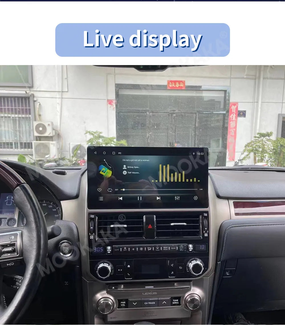 Upgrade 2024 Gen 12.5'' Carplay for Lexus GX400 GX460 2010-2021 Android GPS Navigation 4G WiFi Stereo QLED Screen Car Radio DVD