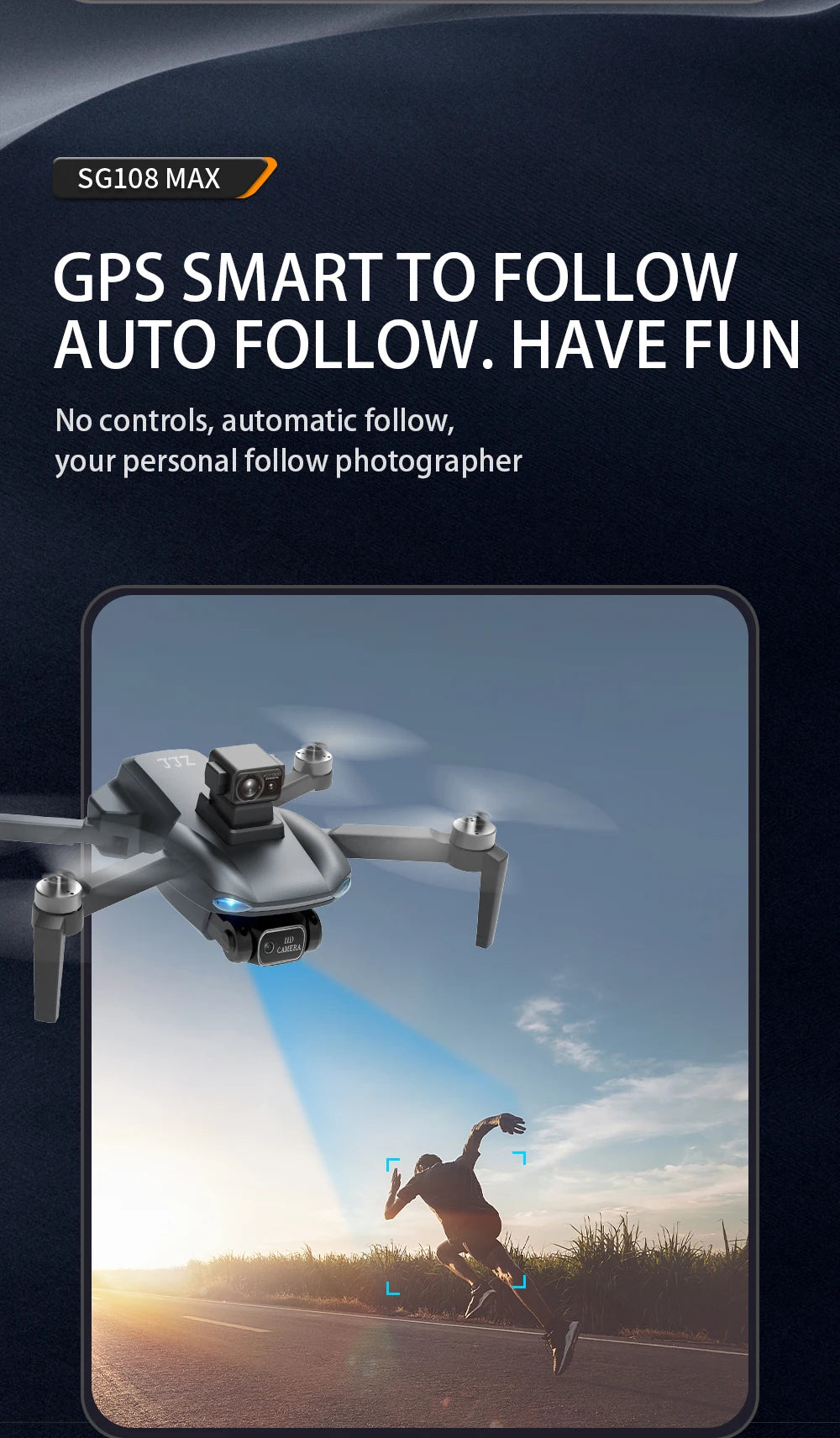 2023 Latest ZLL SG108 MAX RC Drone With 4K 5G WIFI 2-Axis Gimbal FPV Drone With Obstacle Avoidance 1200M Distance RC Drone Toys
