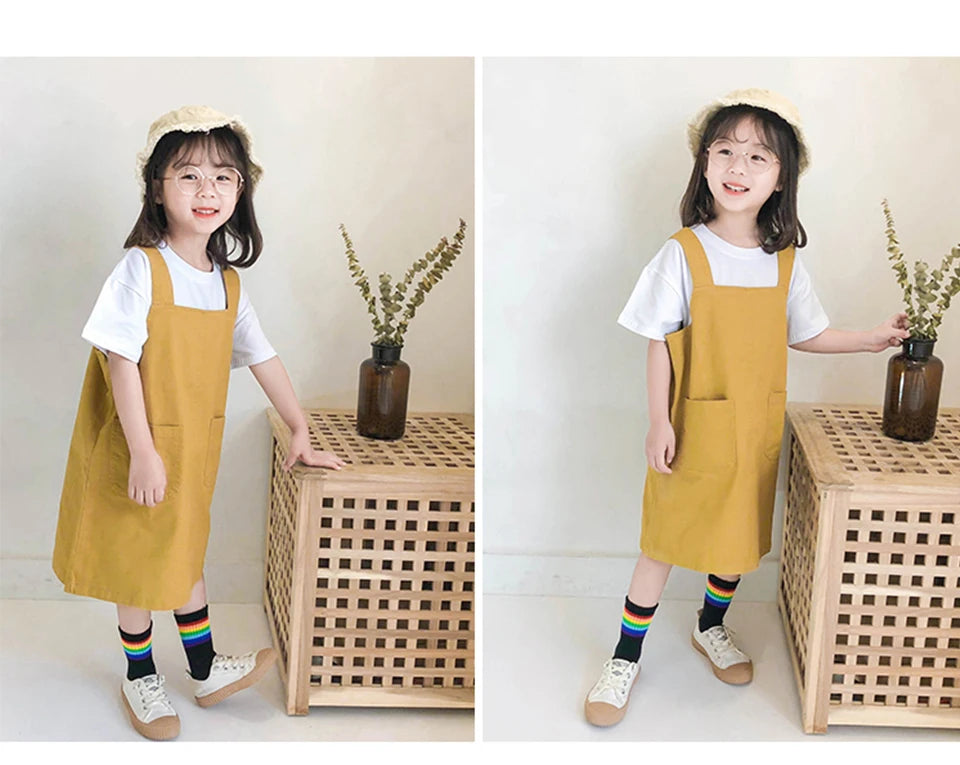 Kids Knee High Rainbow Socks Spring Summer Toddler Child Girls Boys Cotton White School Socks Stripe Long Sock Baby Accessories