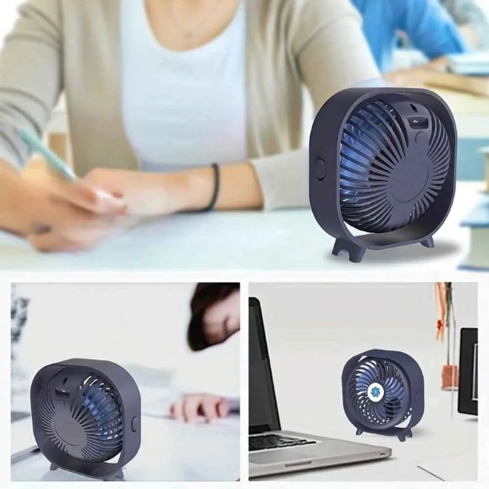 New Desktop Small Fan Rechargeable USA Stock Free Shipping Desktop Fan Portable Office Dormitory Home Sports Car Mini Fan