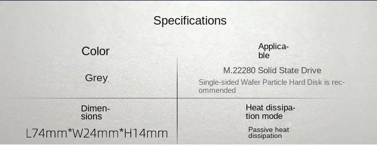 TEUCER M.2 NVME SSD Heatsink Cooler 2280 Aluminum Solid State Disk Drive Radiator for Desktop PC & PS5 Computer Case Application