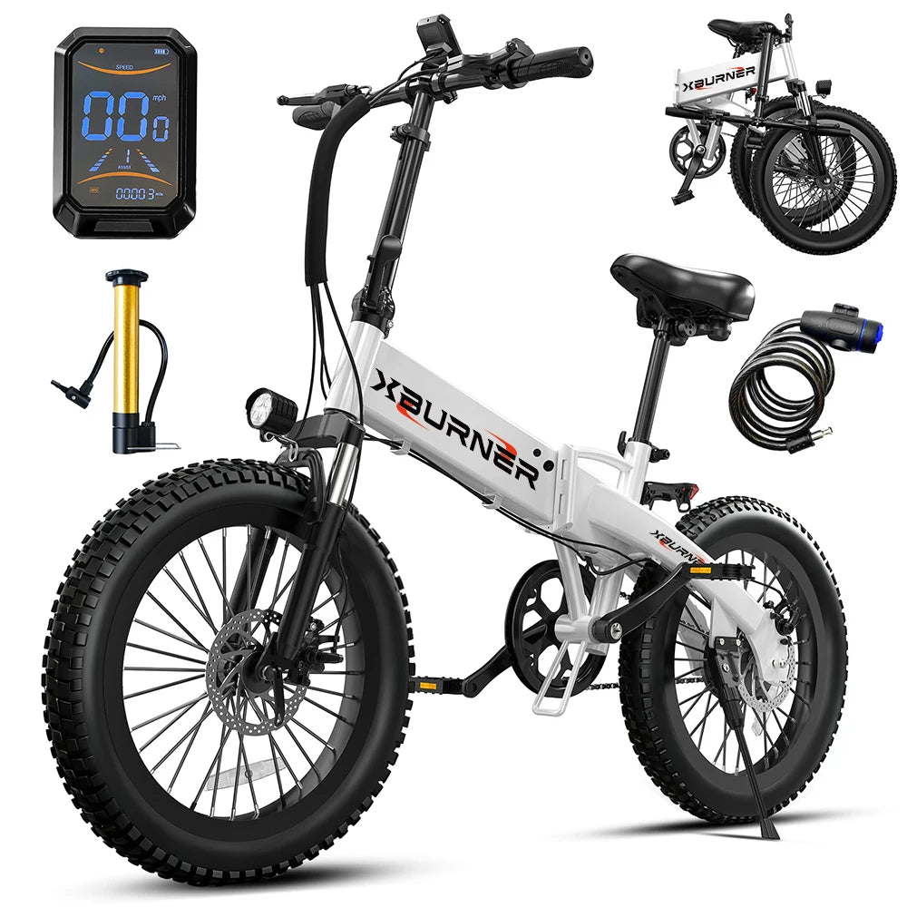 Free Shipping Folding Electric Bike with Front Suspension 20Inch 48V 720W 45Miles 5 Speed for Comfort Riding US Stock