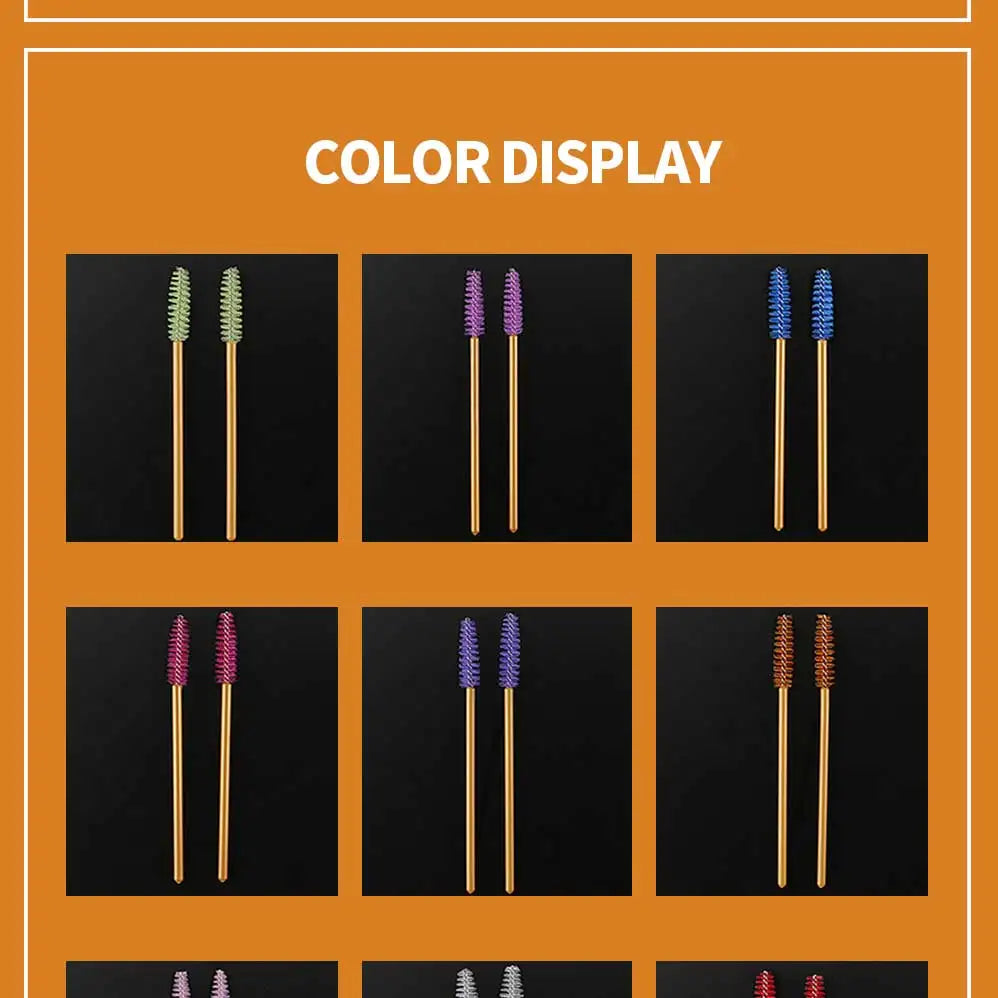 50Pcs Eyelashes Extension Disposable Makeup Eyebrow Brush Mascara Wand Applicator Eye Lashes Cosmetic Brush Set Makeup Tool