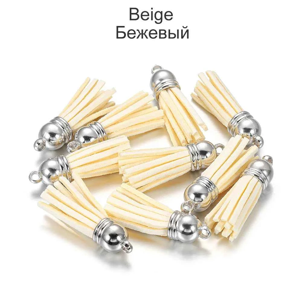20-60pcs/lot 38mm Tassel Vintage Leather Tassels Fringe for Purl Macrame Pendant For DIY Jewelry Making Supplies Accessories