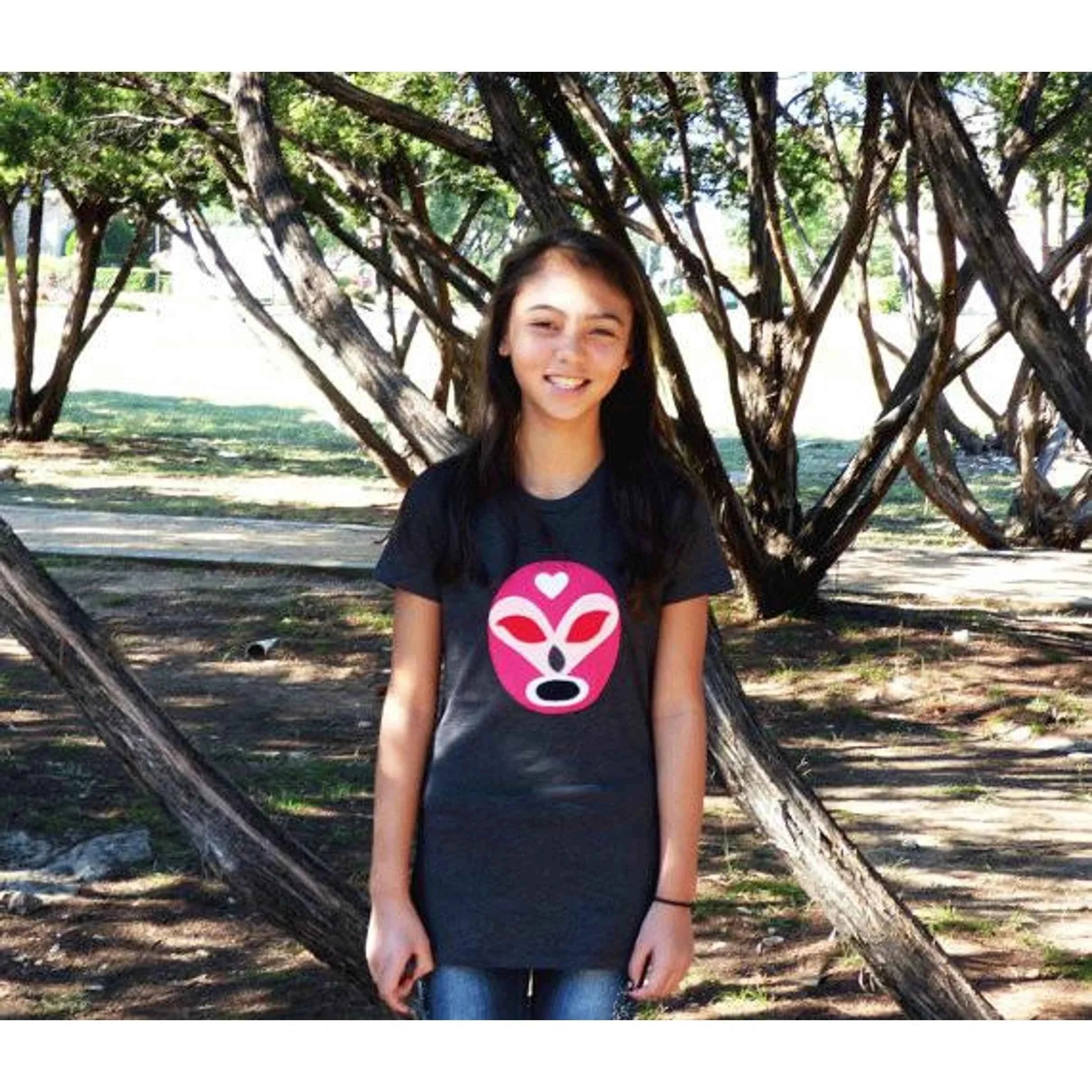 TD Luchador Rosa Women's T-Shirt Pink Mexican Wrestler Design