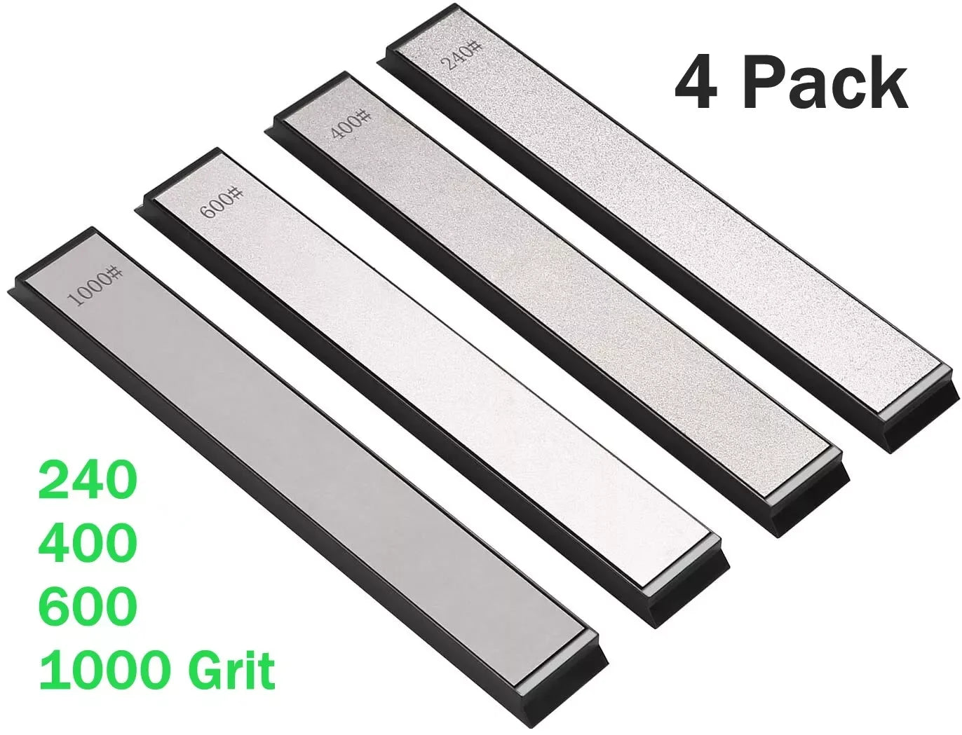 US Local Stock Ships in 24H Free Shipping USA 4x Diamond Stone Set Lot Pocket Knife Sharpener 240 400 600 1000 Grit