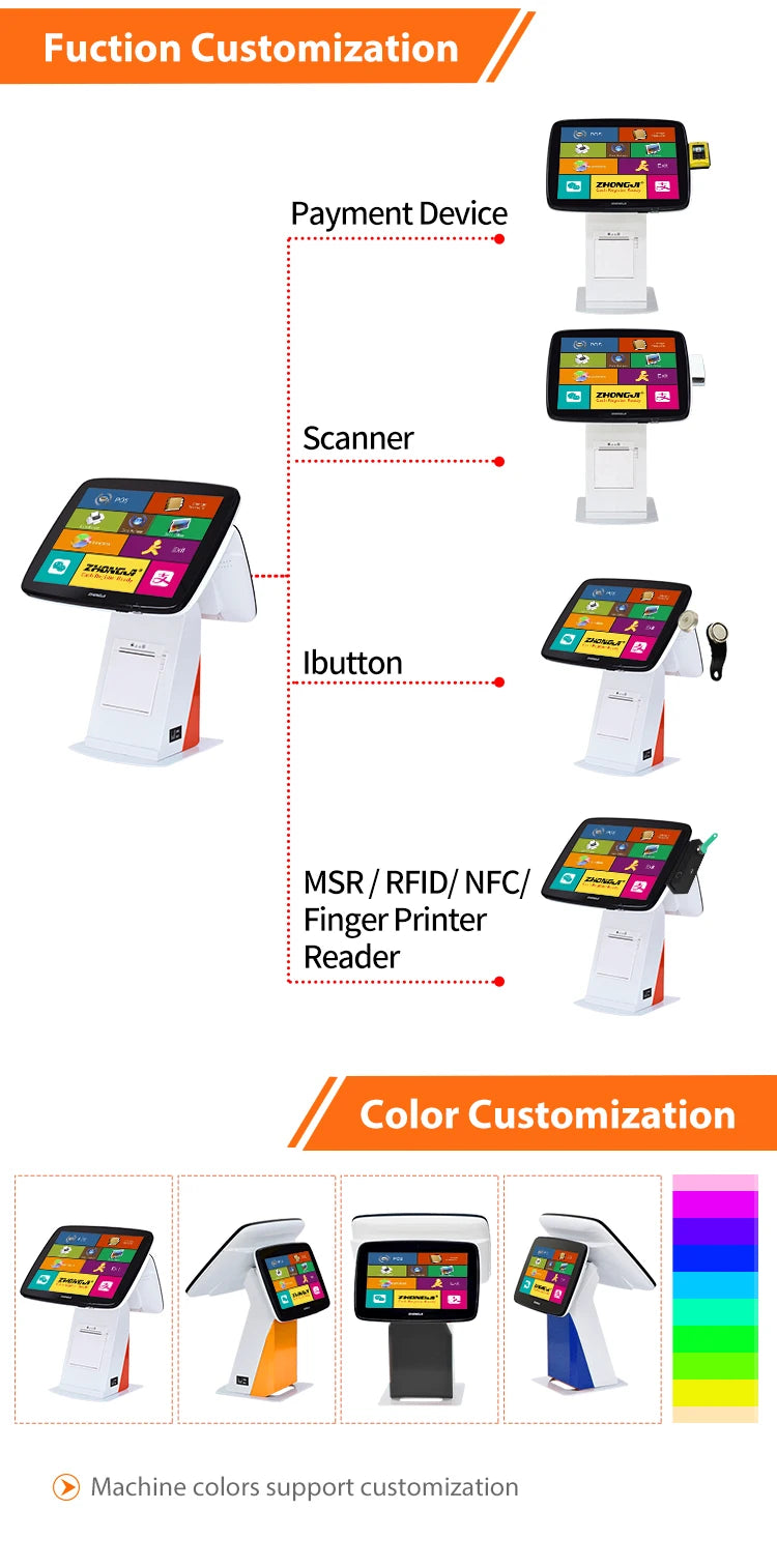 Customizable AI Recognition Touch POS Cash Register Restaurant Food Store Intelligent Smart POS Software for Small Businesses