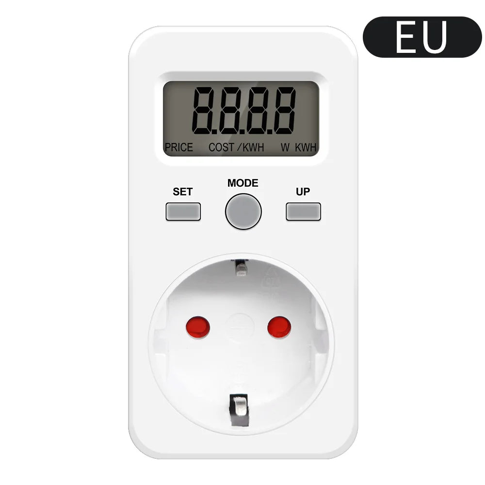 Digital Wattmeter 220V 110V AC Power Meter Electricy consumption Energy Meter EU Plug Power Kilowatt Wattage Electricity Meter