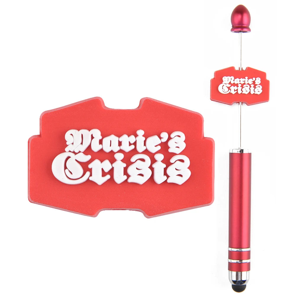 DIY Pink Ribbons PVC Beads Baby Teething Puzzle Silicone Focal Beads for Pen Making Christmas Gift Idea