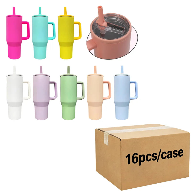 US in Stock Rainbow Plated 40oz insulated Steel Tumbler with Leak-Proof Lid for Secure Carry Anywhere