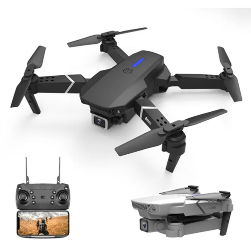 Wholesaler 720P 4K Dual E88 Folding Drone with Camera Mini Air Drone E88 Pro Remote Control Plastic Drones