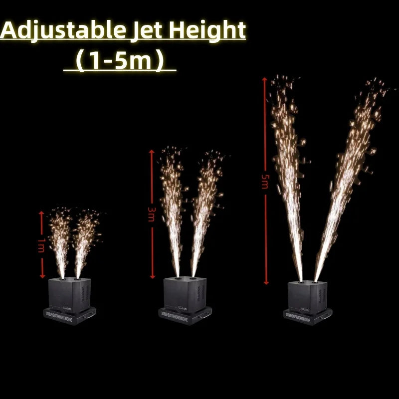 SP Spin Spark Machine Dual Head Rotating Cold Spark Machine Spiral Cold Spark Fireworks Machine for Wedding Party