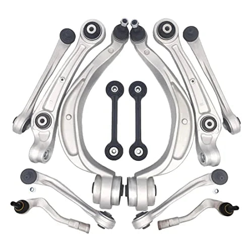 Frenzybro 12pcs Front Lower Forward Rearward Control Arm Lateral Link Suspension Kit for Audi A4 A5 Q5 S4 S5 2008-2010 Quattro