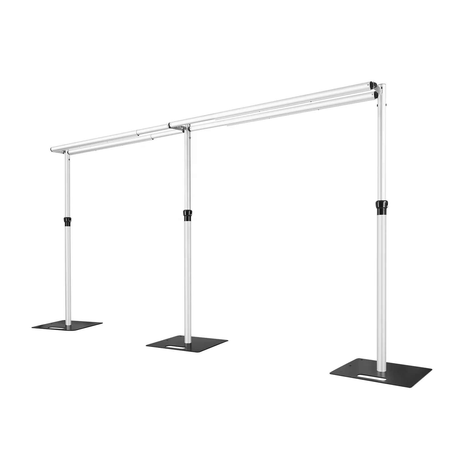 Wintina 10x20FT Adjustable Double Crossbar Heavy Duty Backdrop Stand Metal Wedding Arch for Wedding Decoration,Event