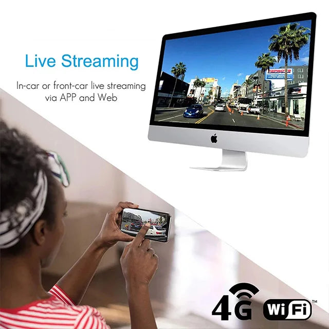 Jimi JC400P 4G Car Camera With Dual Cameras Live Video GPS Tracking Wifi Remote Monitoring Dash Cam DVR Recorder Free Tracksolid