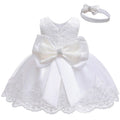 Newborn Baby Girls White Princess Christmas Dress Kids Dresses For Girls Baptism 1st Birthday Wedding Bridesmaid Infant Vestidos