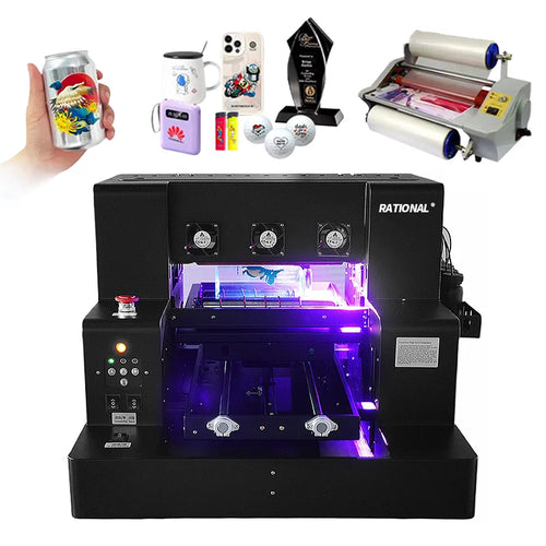 A4 UV DTF Printing of Flatbed UV DTF Printer Machine for Phone case Pen Card Bottle Glass Wood Metal Acrylic DTF UV Printer