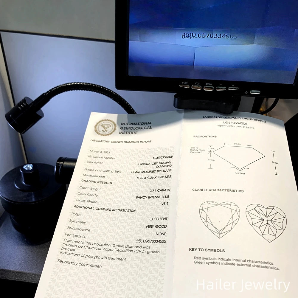 Wholesale Heart Cut Loose Lab Diamonds Igi Certified Diamond Lab Grown Blue Diamond Prices