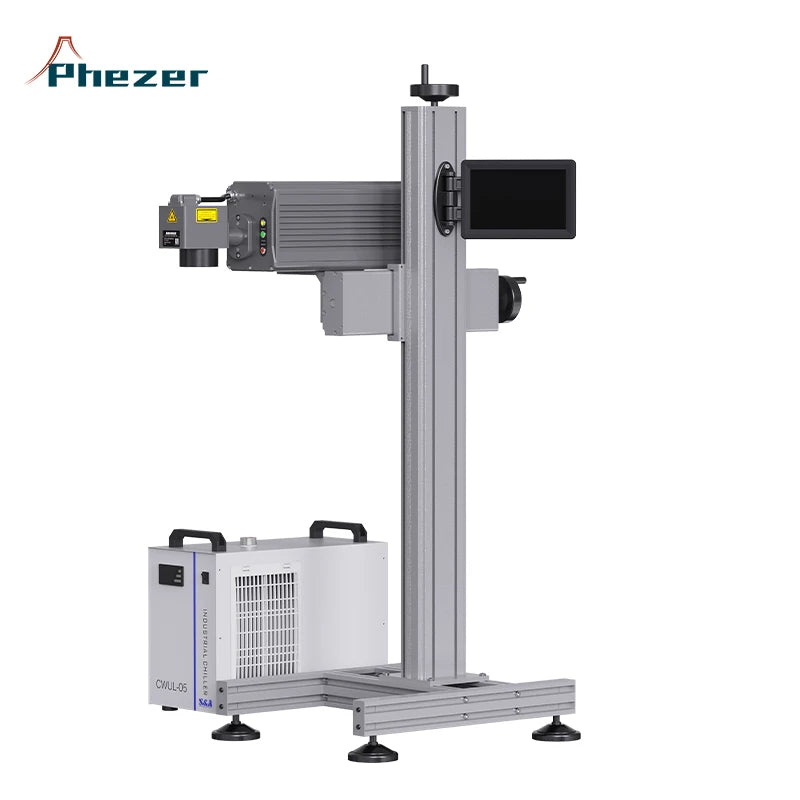 PHEZER High-precision water-cooled UV flying laser marking machine for the food industry