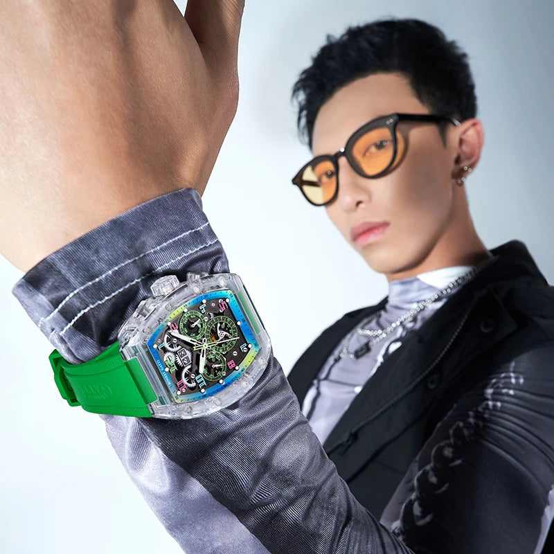 Bonest Gatti Luxury Watches Men Watch Mechanical Tourbillon Wristwatch 3ATM Waterproof Automatic Watch BG6006