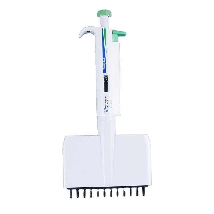 Digital 12-Channel Pipette 0.5-1000L Range Medical Grade ABS Material 3-Year Warranty