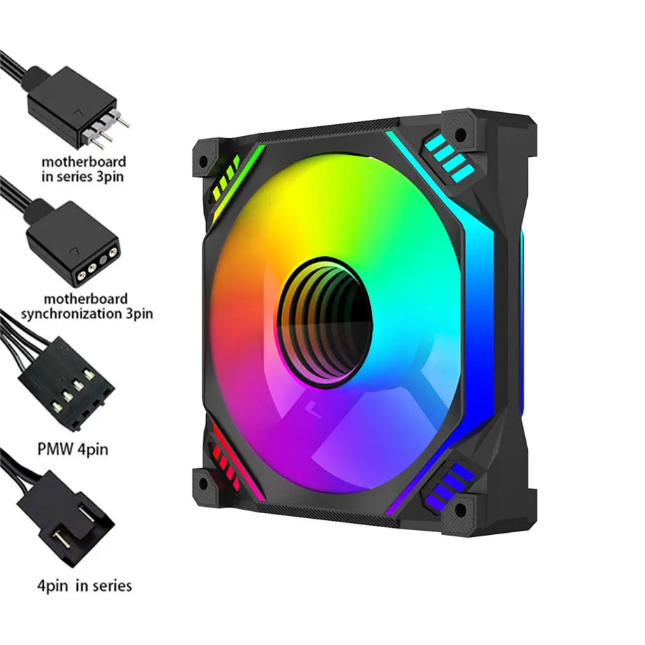 Lovingcool OEM Custom 12025 RGB Gaming PC Computer Fan 12v Cooler Fan Plastic RGB Cooling Fan Radiator for Computer Case