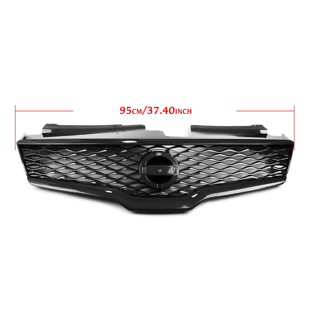 Car Front Bumper Upper Grille Mesh Grill for Nissan Altima 2007-2009 Carbon Look