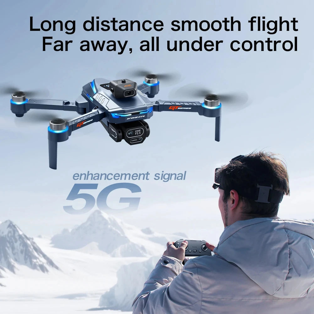 NEW GT8 Mini Drones With Wide Angle Camera and Screen Remote Control Height Hold Wifi FPV RC Foldable Quadcopter Dron Toys