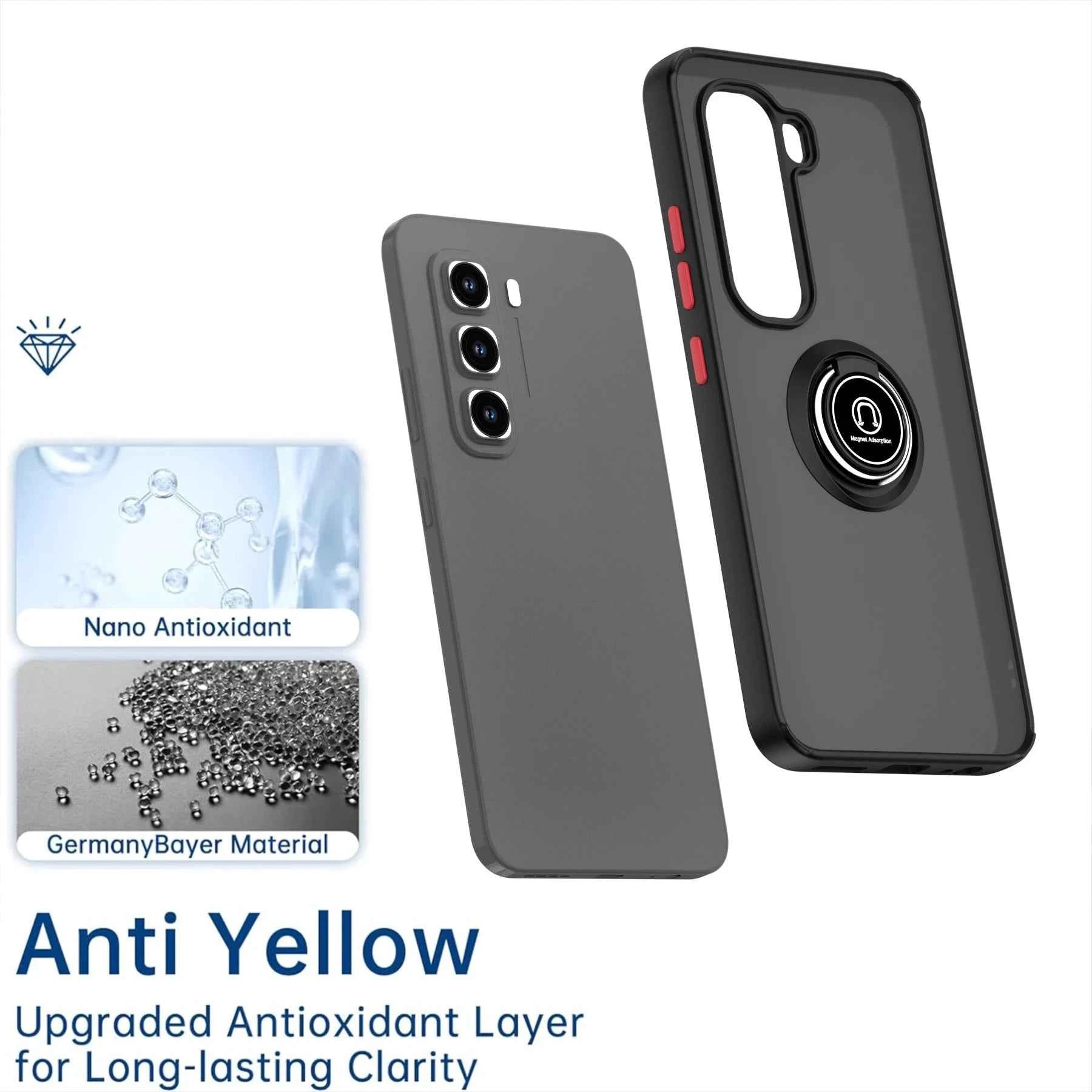 Contrast Color Phone Covers Magnetic Mobile Phone Cases With Ring Stand for Infinix Hot50 30i Hot 20Play 11 10 12 40Pro