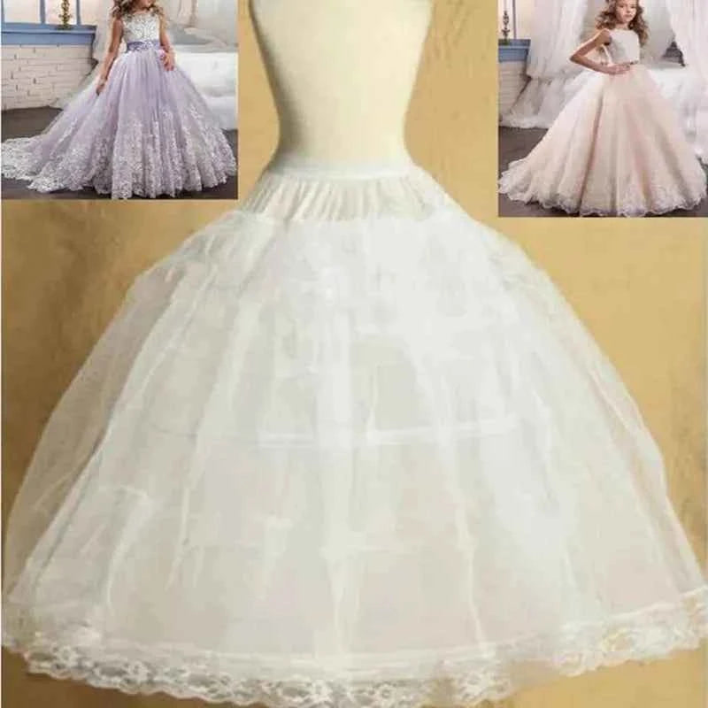 2 Hoop Skirt Petticoat Lolita Skirt Children Petticoat Dresses Kids Petticoats for Flower Girls Dresses Little Girls Crinoline