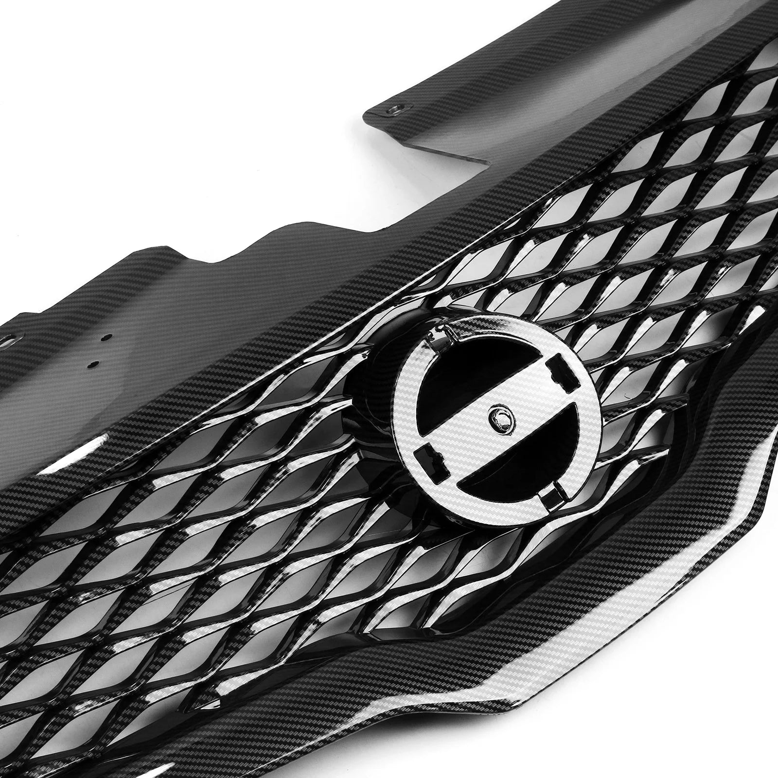 Car Front Bumper Upper Grille Mesh Grill for Nissan Altima 2007-2009 Carbon Look
