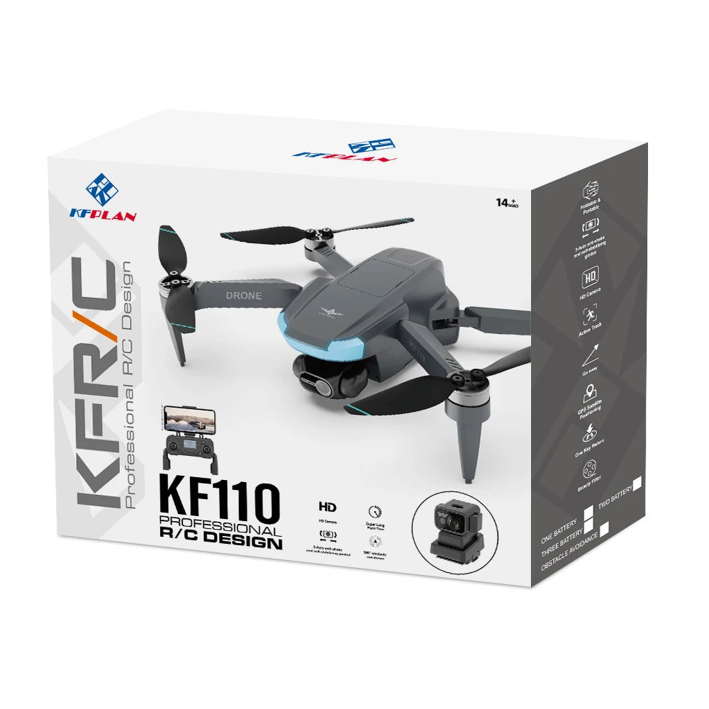 New KFPLAN KF110 MINI Drone Brushless Motor 4K Camera EIS Obstacle Avoidance Professional 226G Quadcopter RC Drone Toy for Gifts