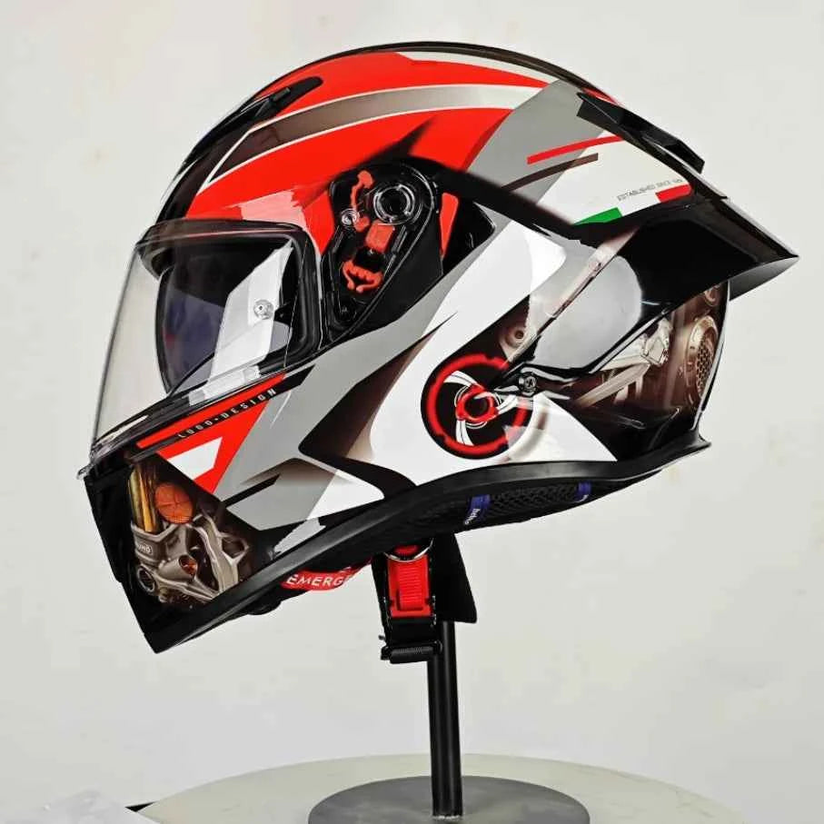 Cheaper Dual Visor Helmet Motorcycle Four Seasons Universal Safety Full Face ABS Crash  DOT Certified  Motocross Helmet