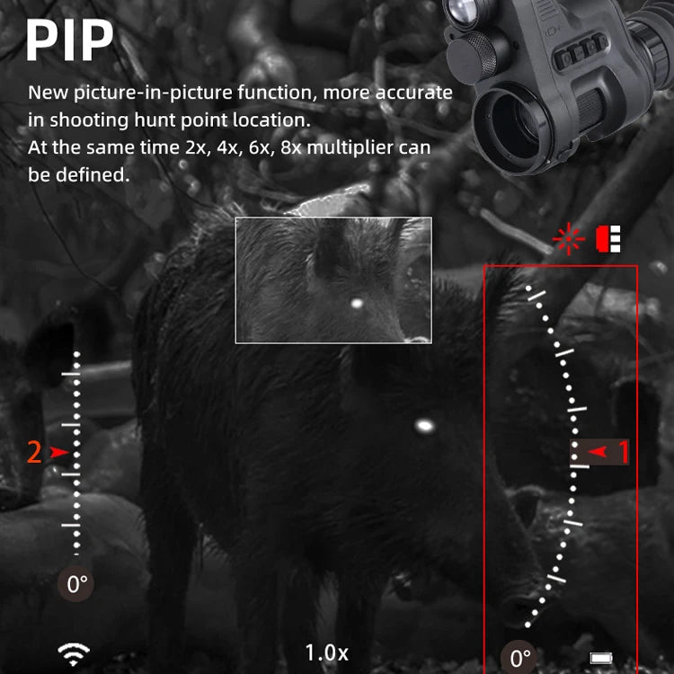 HENBAKER NV710S Night Vision Scope Clip on Hunting Scope Night Vision Monocular