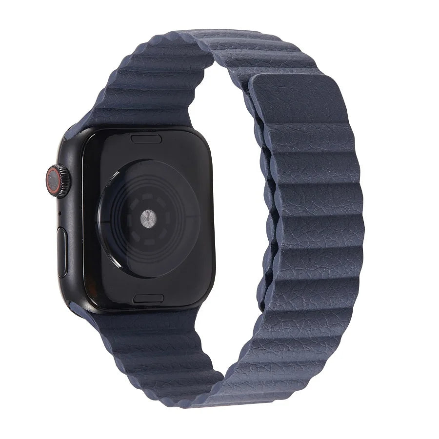 Dropshopping Leather Links for IWatch Band 45mm 41mm 44mm 40mm Magnetic Loop Bracelet for Iwatch Series 8 7 SE 6 5 4 3 Strap