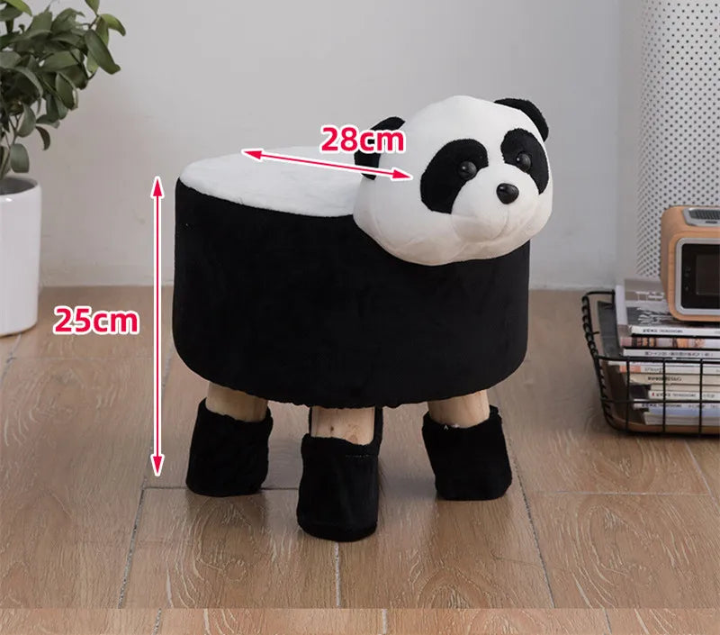 Fashionable Cartoon Shaped Baby Kids Soft Wooden Home Stools