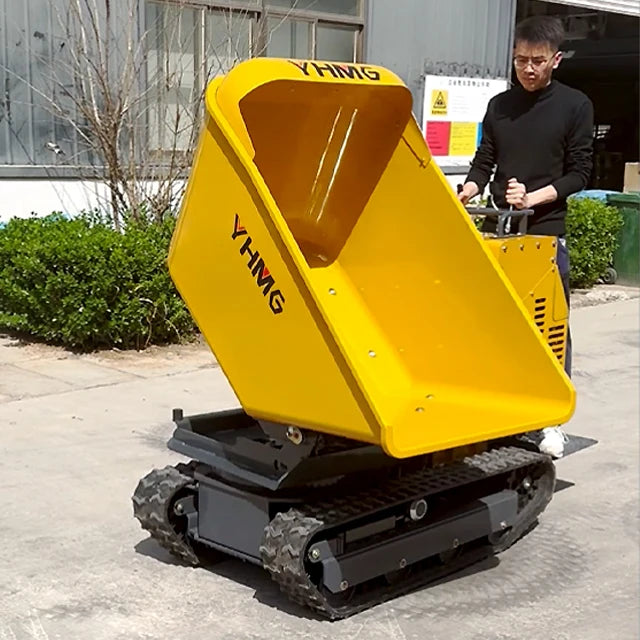New Arrival Home Use Mini Loader 1200kg Hydraulic Tracked Dump Self-Loading Farm Garden Mini Dumper with Pump Core Component