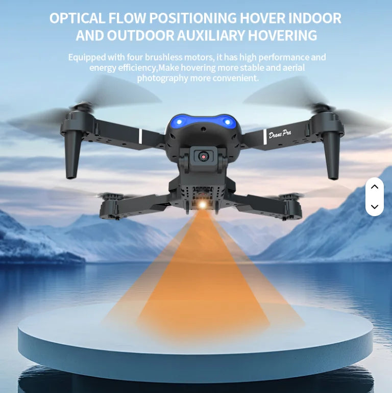 E99 Drones with Screen Remote Control App Control Portable FPV 4K HD Dual Camera Foldable Beginner Quadcopter Helicopter