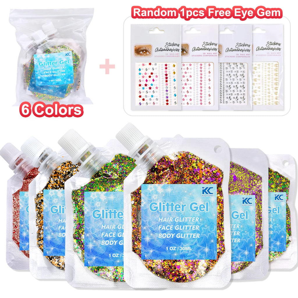US Warehouse High Bright Glitter Set Free Shipping High Quality Polyester Hexagon Glitter Powder for Resin Crafts Nail