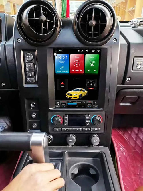 10.4 Inch Android 12 Touch Vertical Screen Car Radio Video Player GPS Navigation Stereo Head Unit Carplay for Hummer H2 2004 DSP